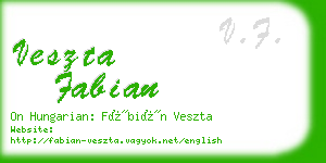 veszta fabian business card
